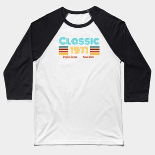 Retro birth year 1971 Baseball T-Shirt